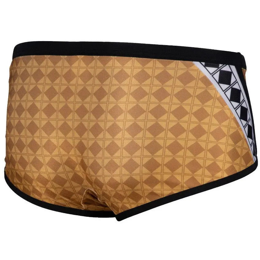 M 50Th Gold Swim Low Waist Short gold-multi-black