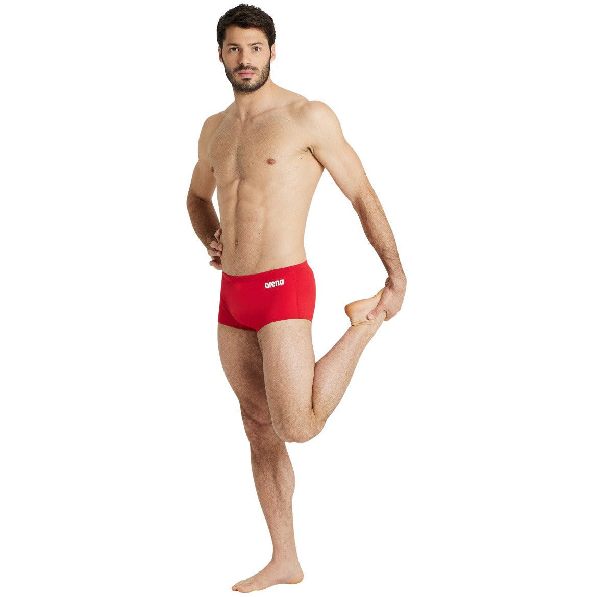 M Team Swim Low Waist Short Solid red-white