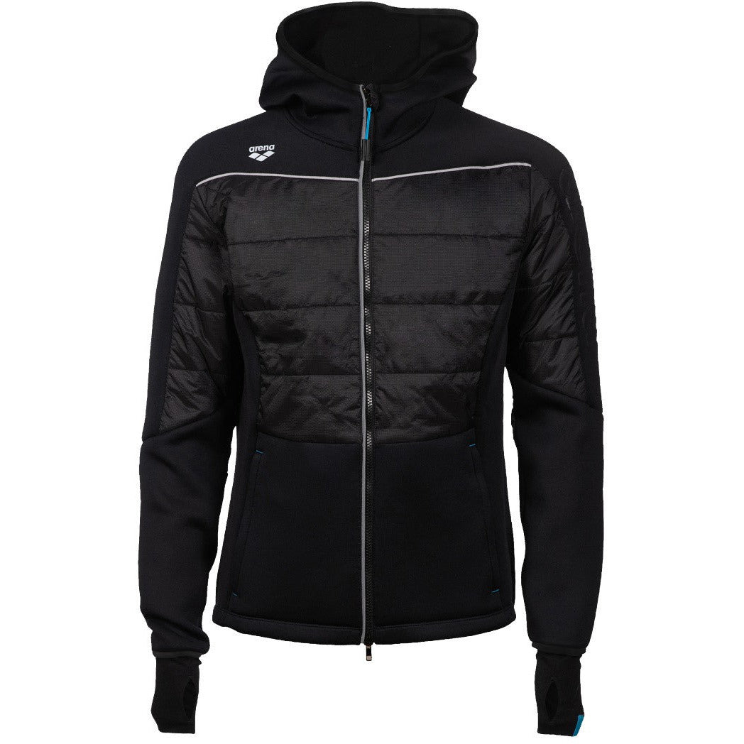 Team Hooded FZ Half-Quilted Jacket black