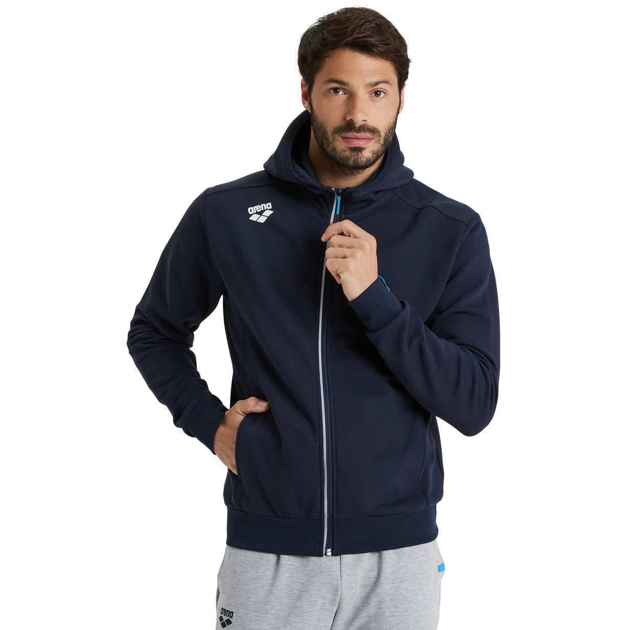 Team Hooded Jacket Panel navy