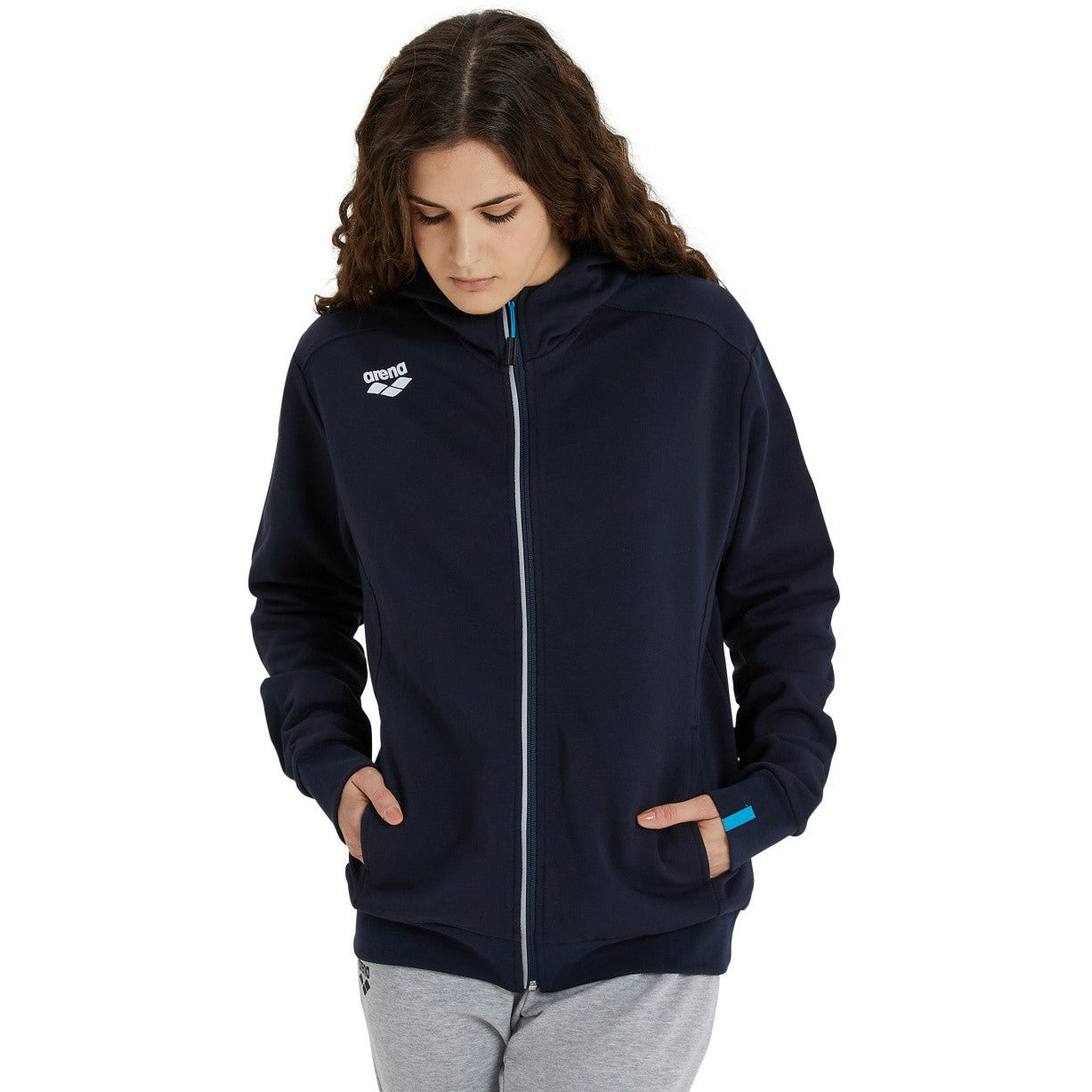 Team Hooded Jacket Panel navy