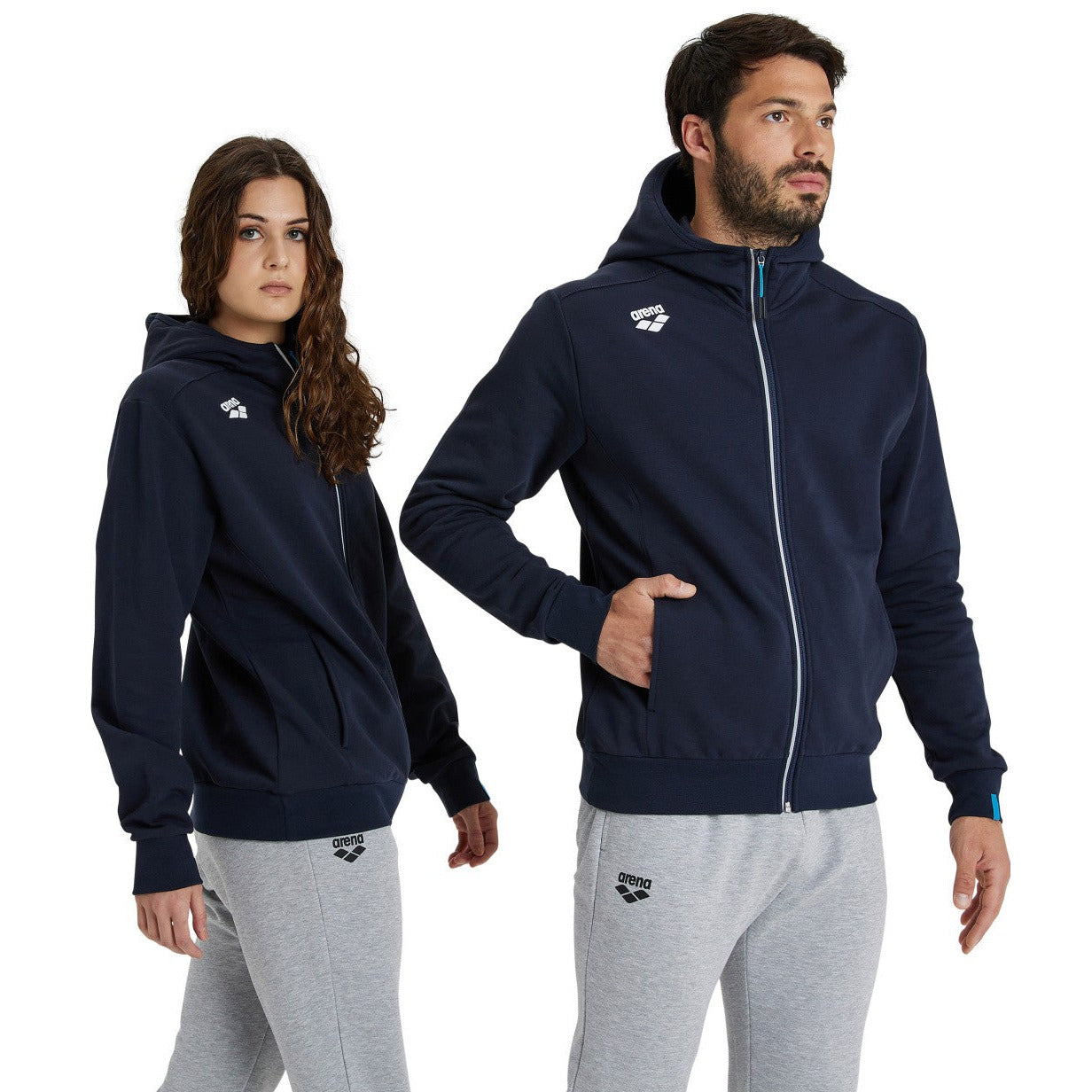 Team Hooded Jacket Panel navy