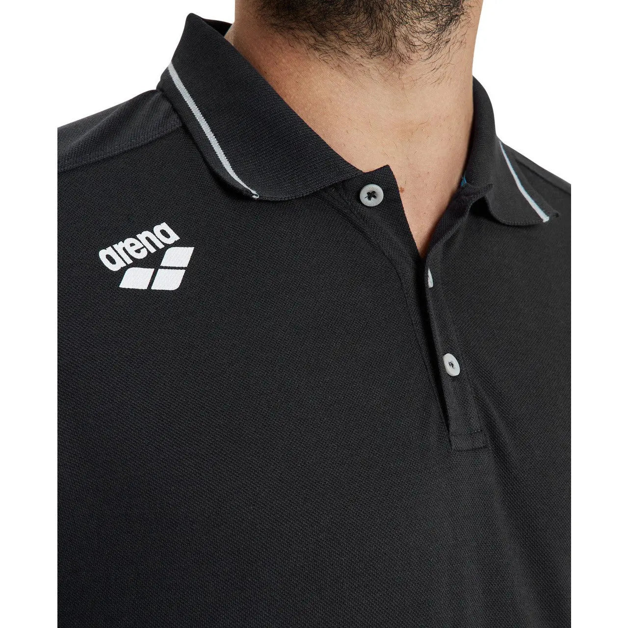 Team Poloshirt Solid Cotton black