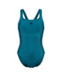 W Solid Swimsuit Control Pro Back B deepteal Arena